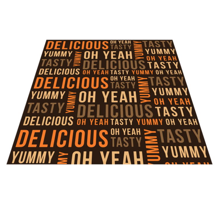 Tasty Delicious Yummy custom vinyl carpet - TenStickers