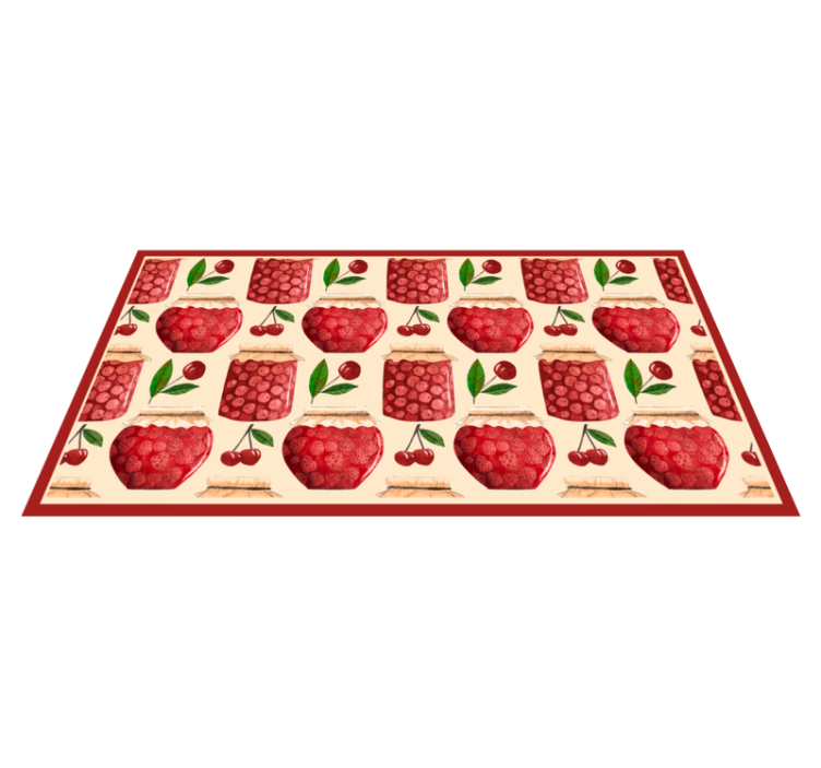 Cherry Jam Motif kitchen vinyl carpet - TenStickers