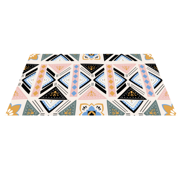Geometric vinyl carpet geometric pattern tapestry - TenStickers