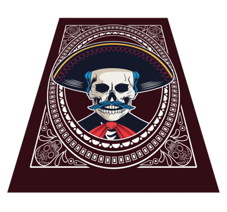 Mexican ethnical skull ethnic rug - TenStickers