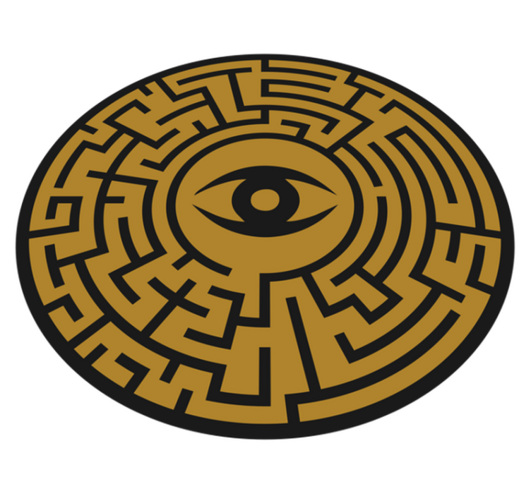 Labyrinth Eye Symbol game vinyl carpet - TenStickers