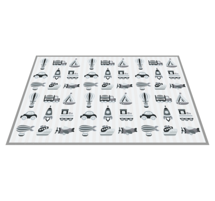 Playful Transport kids vinyl carpet - TenStickers
