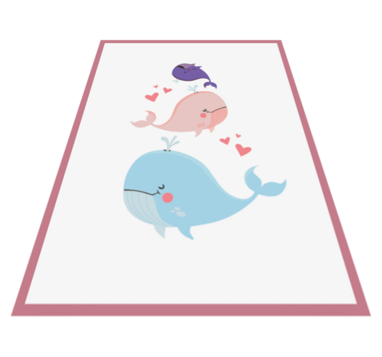 Whimsical Whales Illustration nursery vinyl carpet - TenStickers