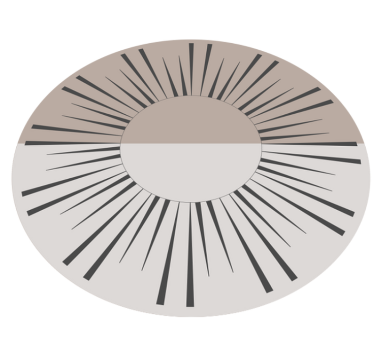 Sunburst Circular Design striped vinyl carpet - TenStickers