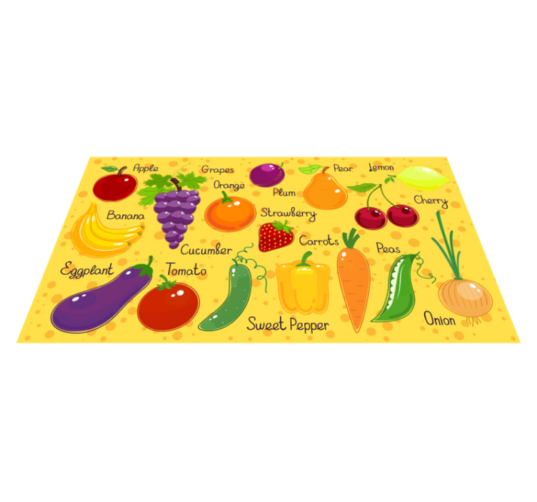 Colorful Fruit Vegetables kitchen vinyl carpet - TenStickers