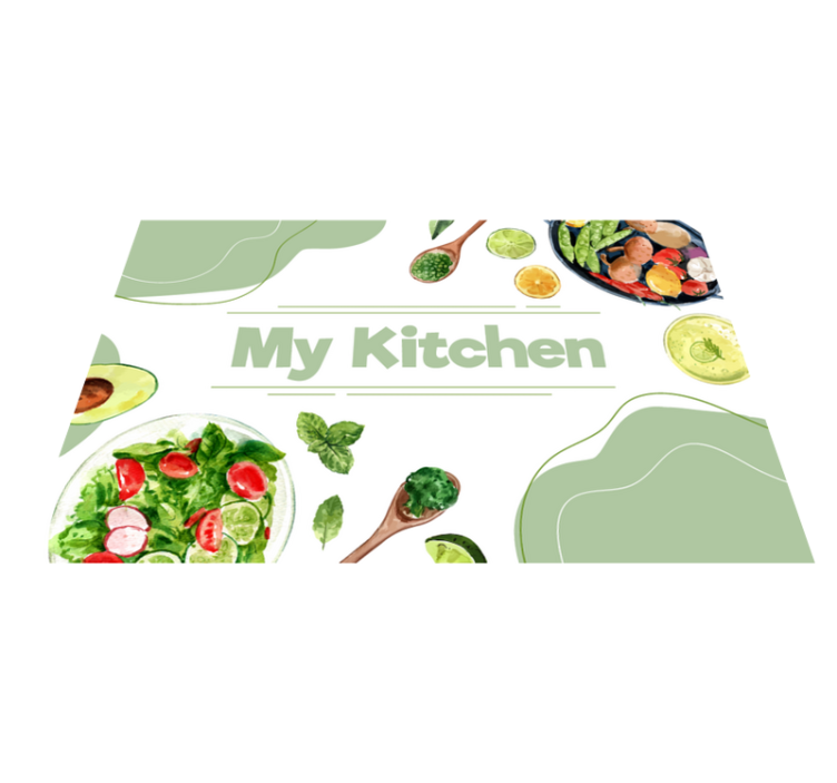My Culinary Slice kitchen vinyl carpet - TenStickers