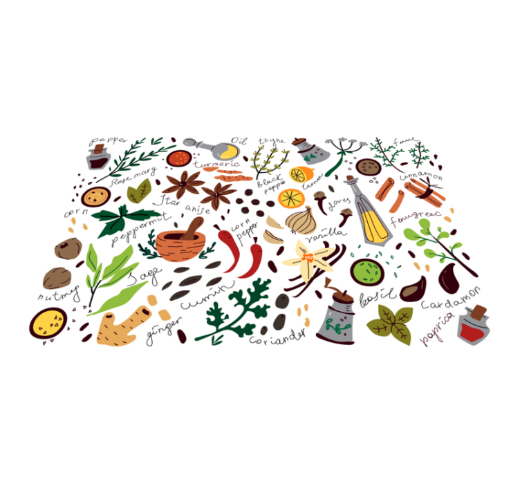 Seasoning kitchen floor tiles - TenStickers