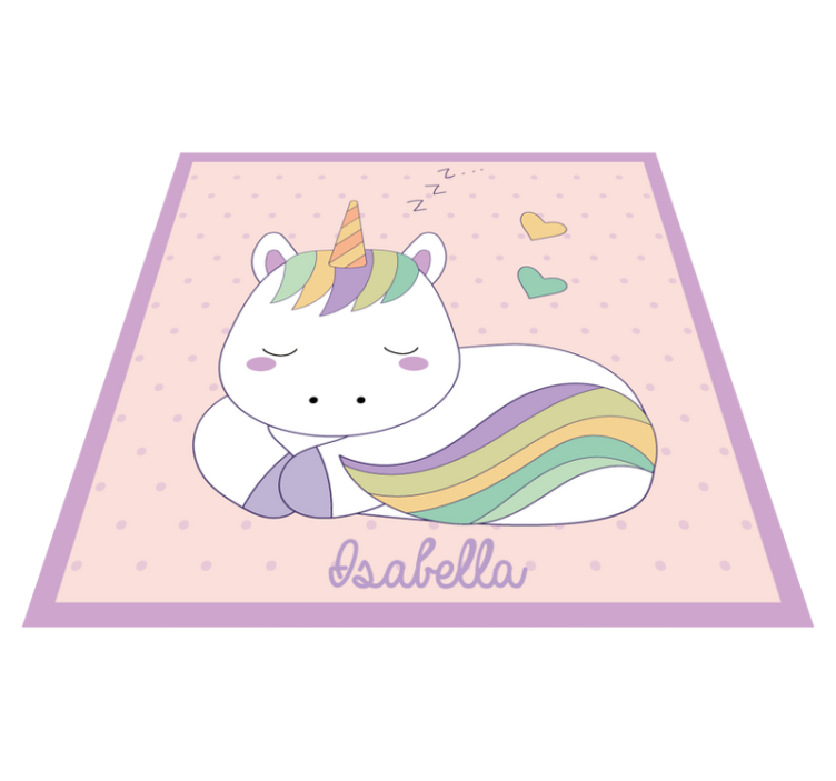 Sleepy Unicorn custom vinyl carpet - TenStickers