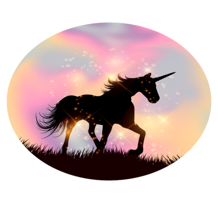 Galactic Unicorn animal vinyl carpet - TenStickers