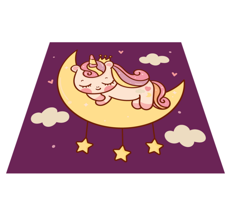 Sleeping Unicorn kids vinyl carpet - TenStickers