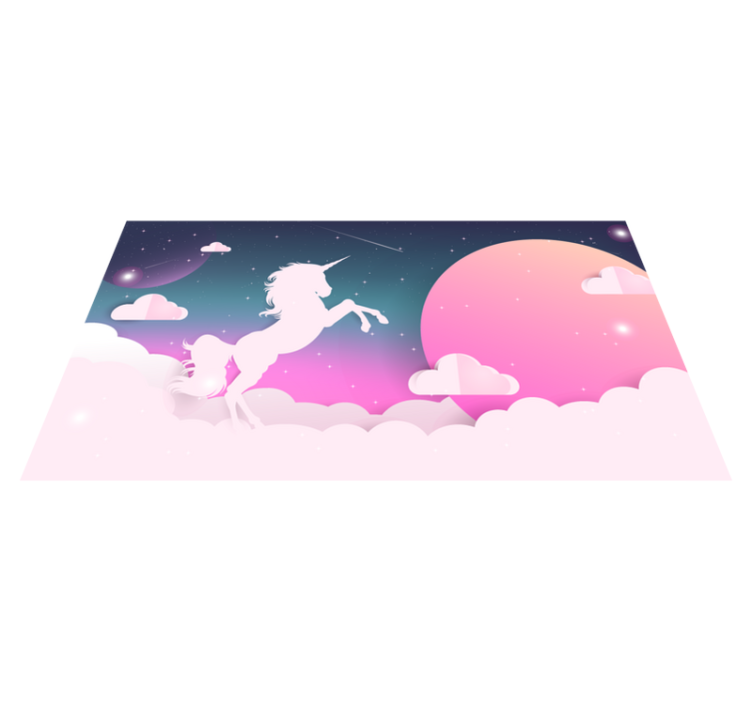 Magical Unicorn kids vinyl carpet - TenStickers