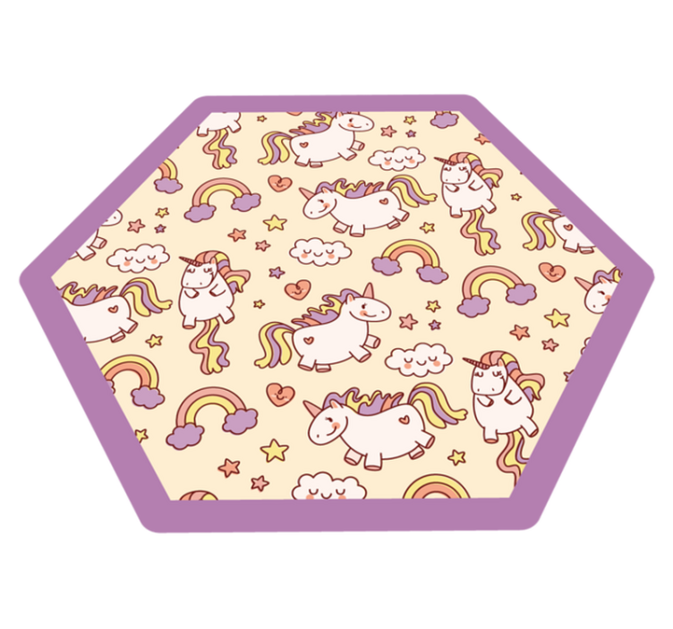 Unicorn Fantasy Playground kids vinyl carpet - TenStickers