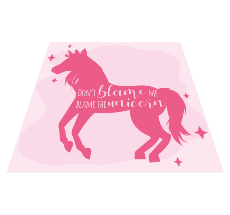 Blame the Unicorn kids vinyl carpet - TenStickers