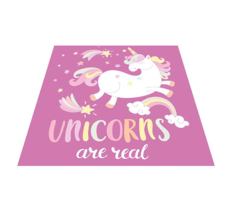 Unicorns Real Magic kids vinyl carpet - TenStickers