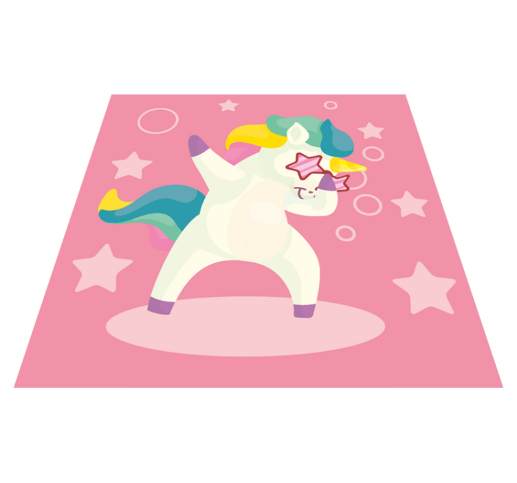 Dancing Unicorn Magic kids vinyl carpet - TenStickers