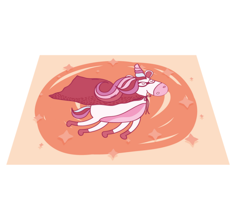 Superhero Unicorn nursery vinyl carpet - TenStickers