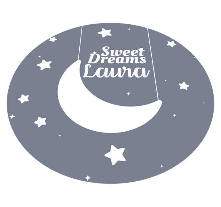 Personalized Moon Design custom vinyl carpet - TenStickers