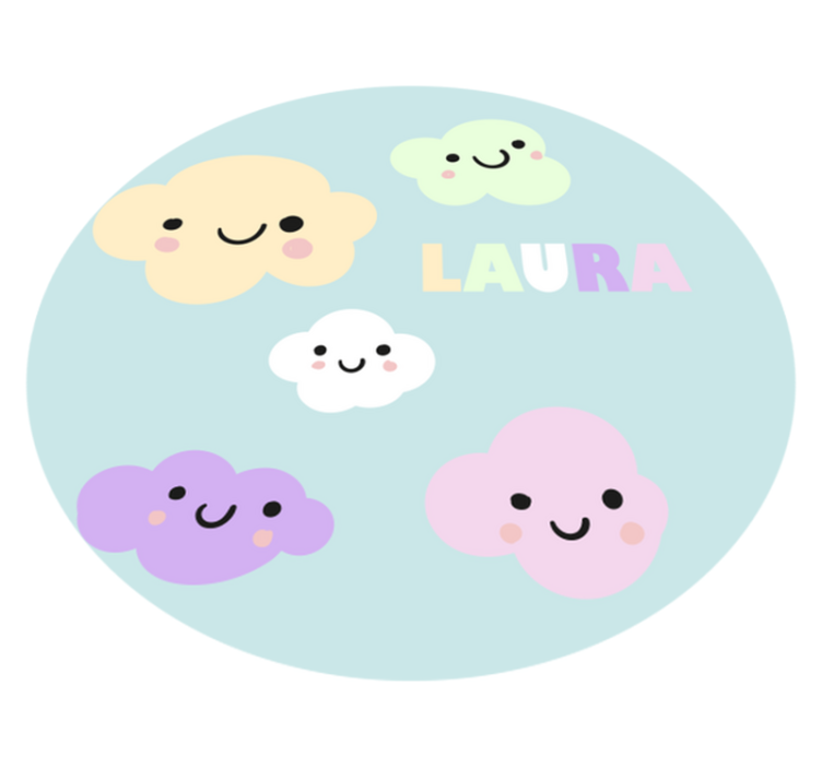 Customizable Clouds custom vinyl carpet - TenStickers