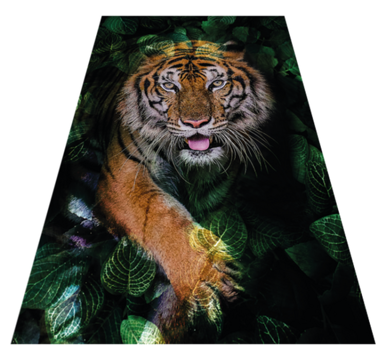 Tiger Foliage Portrayal animal vinyl carpet - TenStickers