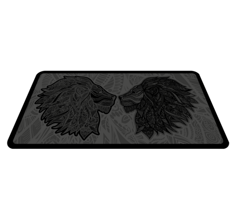 Lion Profile Artwork animal vinyl carpet - TenStickers