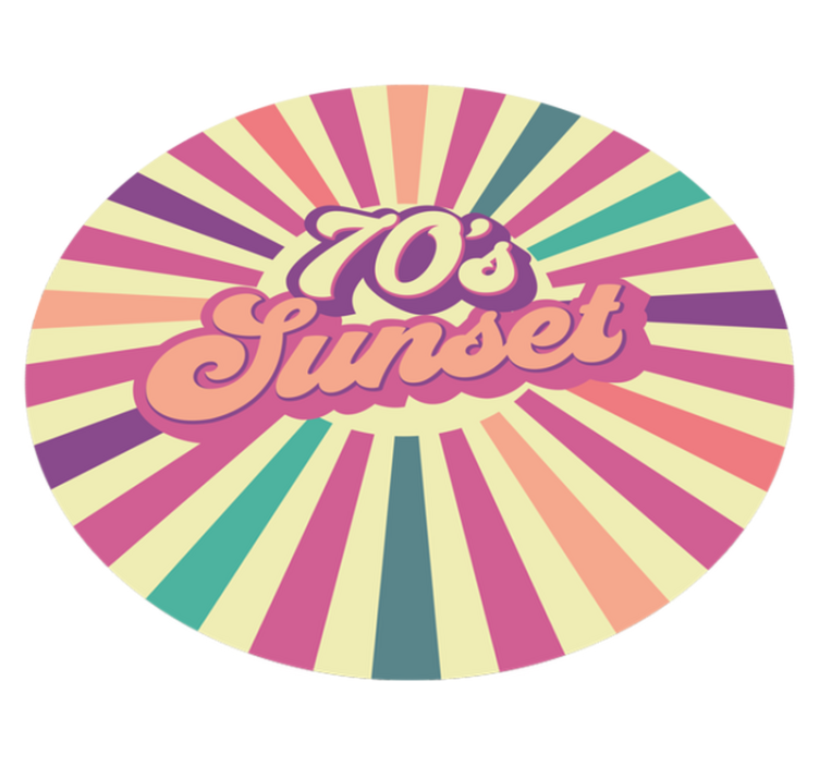 70s Sunset Vibes custom vinyl carpet - TenStickers