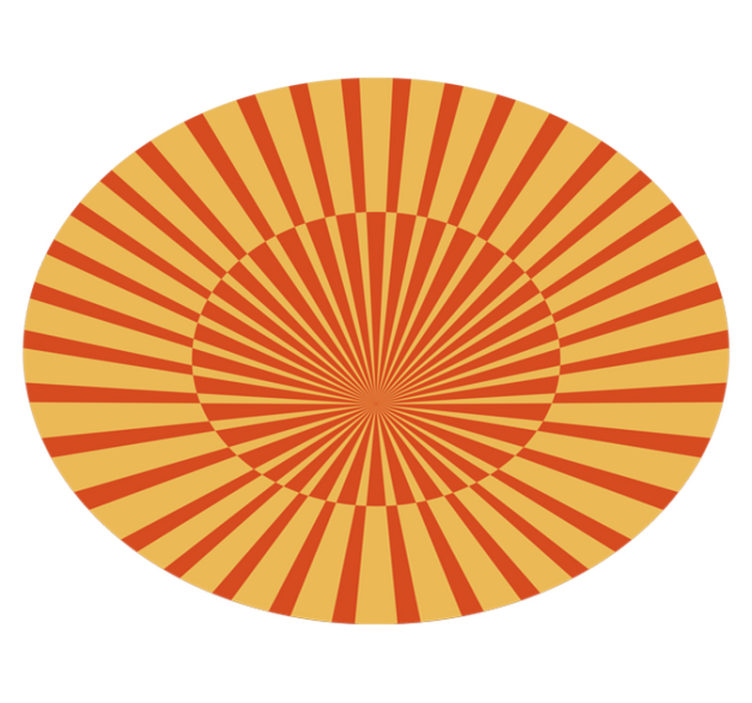 Sunburst Circular Pattern striped vinyl carpet - TenStickers
