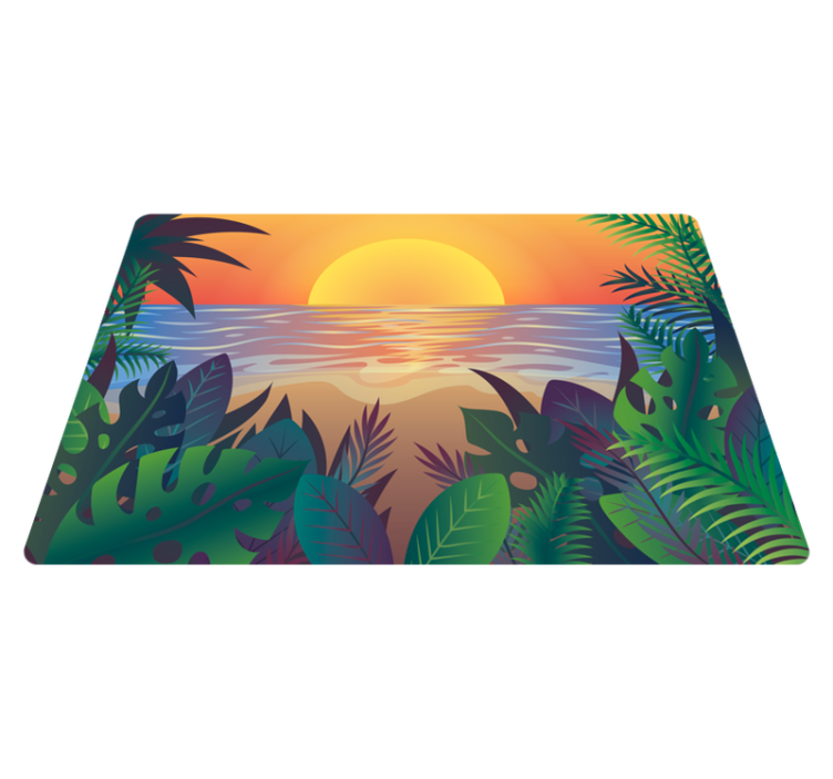 Tropical Sunset nature vinyl carpet - TenStickers