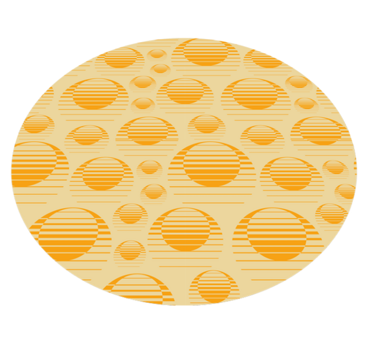 Circular Pattern dining room vinyl carpet - TenStickers