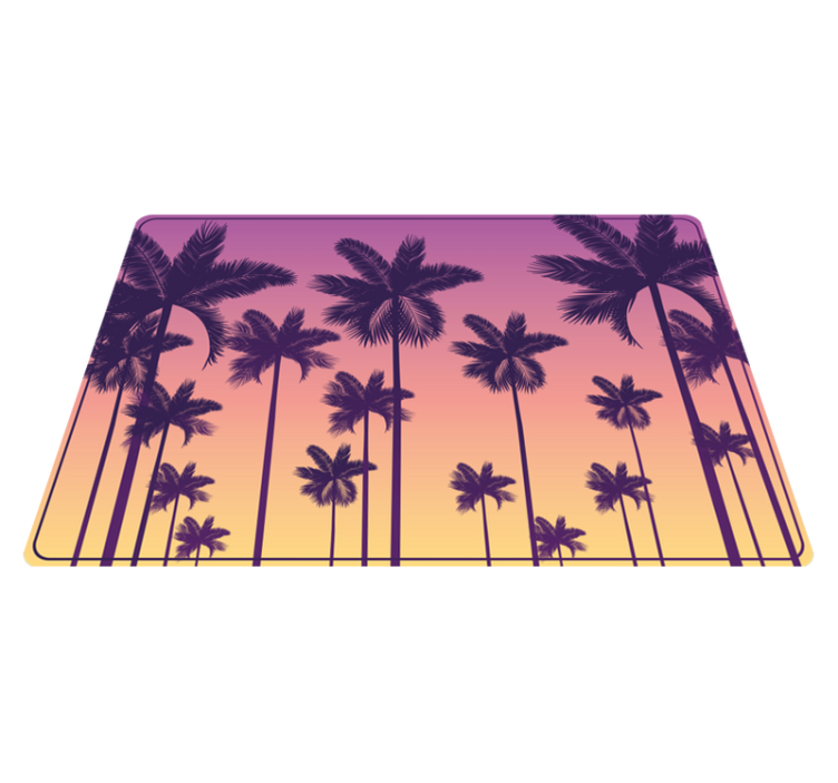 Tropical Sunset Silhouette nature vinyl carpet - TenStickers