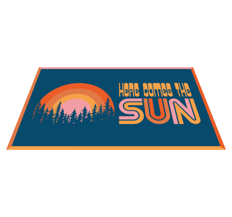Sunrise Silhouette Scene custom vinyl carpet - TenStickers