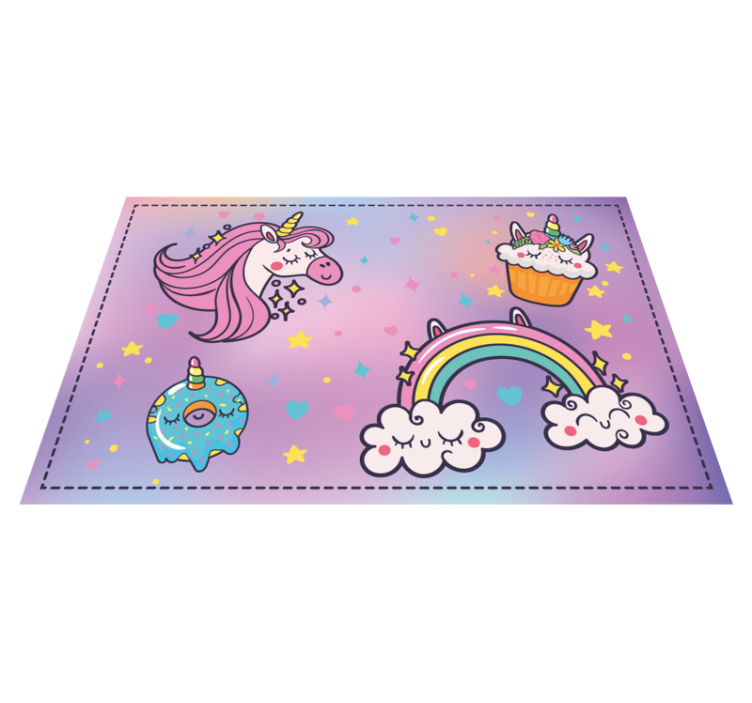 Unicorn Fantasy Theme kids vinyl carpet - TenStickers