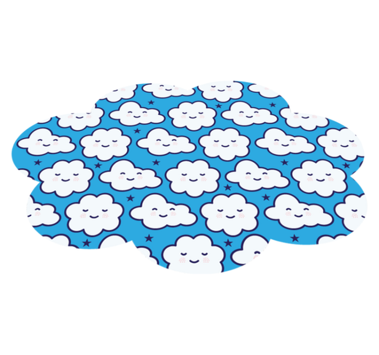Cloudy Dreamscape nursery vinyl carpet - TenStickers