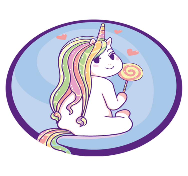 Unicorn Lollipop kids vinyl carpet - TenStickers