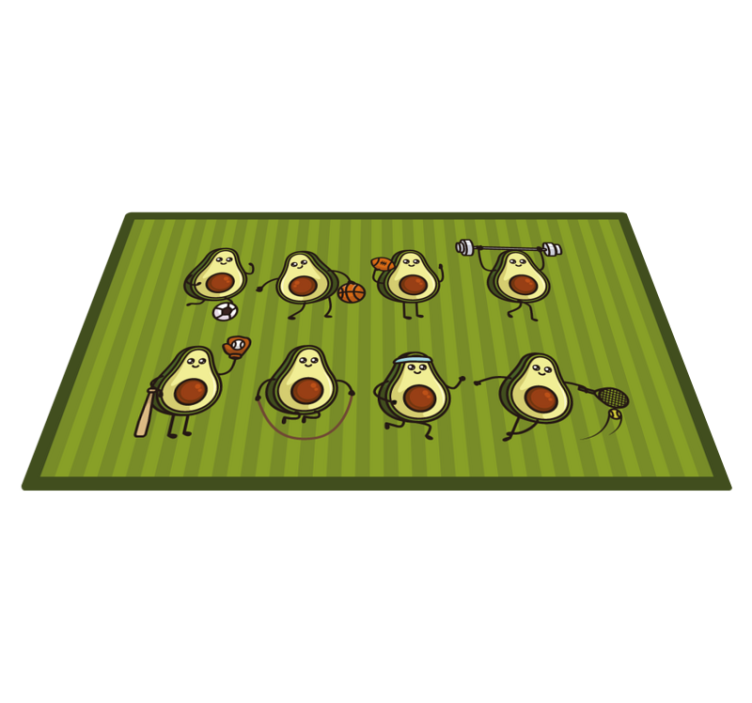 Avocado Characters kids vinyl carpet - TenStickers