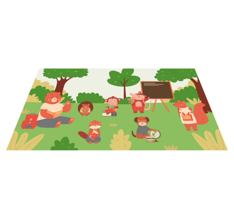 Jungle Classroom kids vinyl carpet - TenStickers