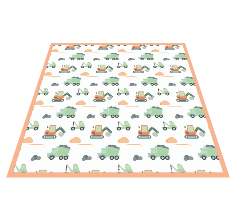 Construction Playtime kids vinyl carpet - TenStickers