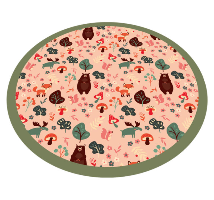Woodland Creatures kids vinyl carpet - TenStickers