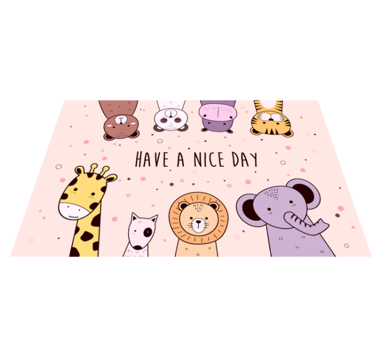 Nice Day Greeting custom vinyl carpet - TenStickers