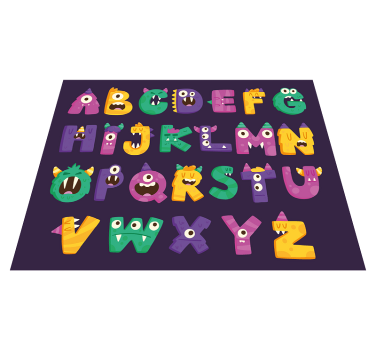 Letter Creatures alphabet vinyl carpet - TenStickers