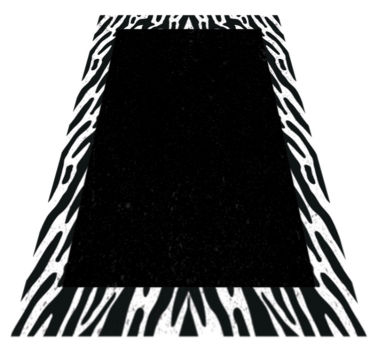 Zebra black runner animal print rug - TenStickers