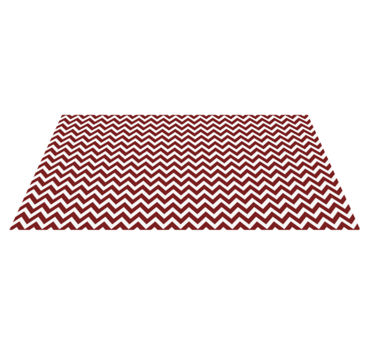 Red chevron style geometric vinyl carpet - TenStickers