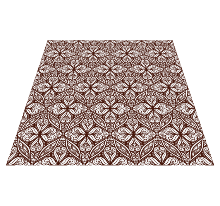 Brown retro tiles vinyl carpet - TenStickers