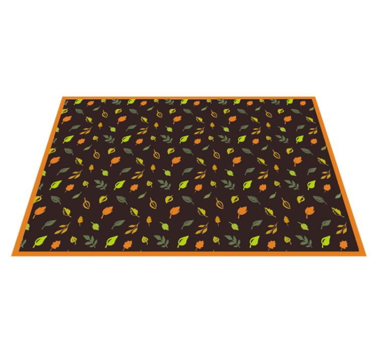 Autumnal Leaves Pattern floral vinyl carpet - TenStickers