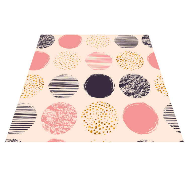 Polka Dots Ensemble geometric vinyl carpet - TenStickers