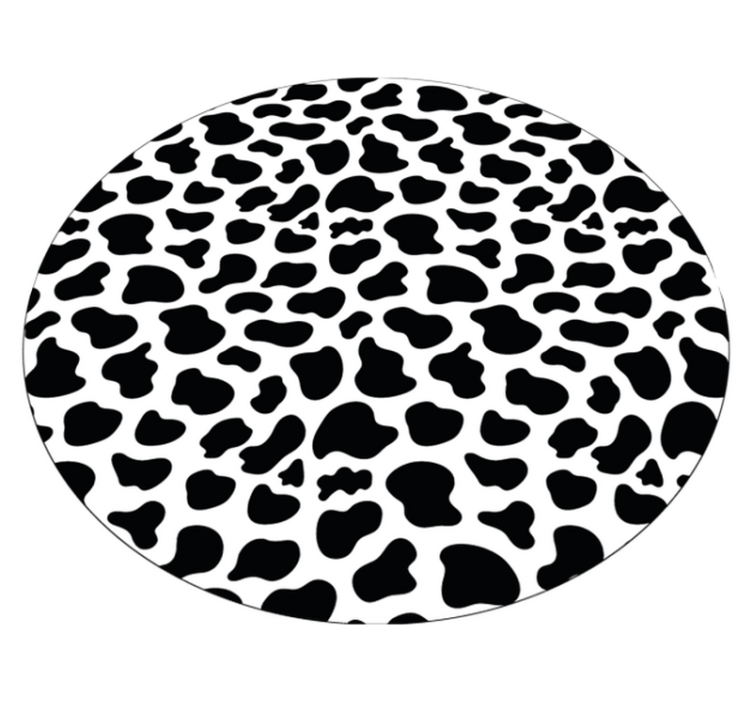 Cowhide Circular Pattern animal print vinyl carpet - TenStickers