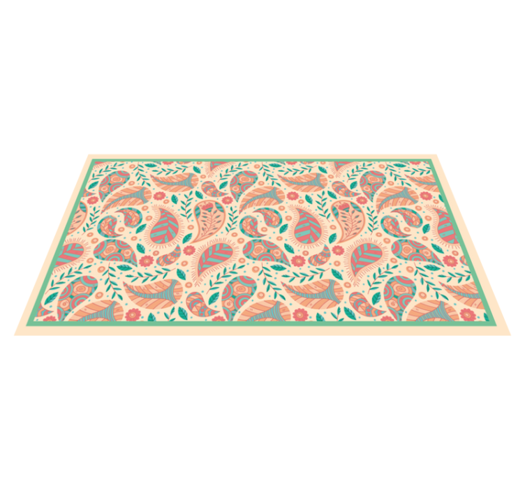 Paisley Pattern Fusion mandala vinyl carpet - TenStickers