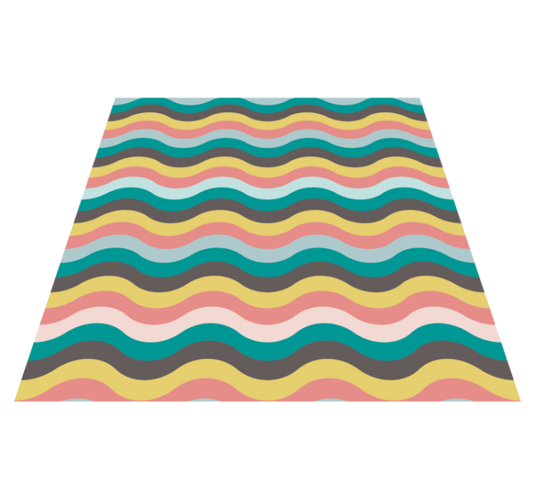 Striped vinyl carpet wavy striped pattern - TenStickers