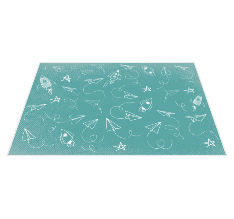 Playful Space Journey game vinyl carpet - TenStickers