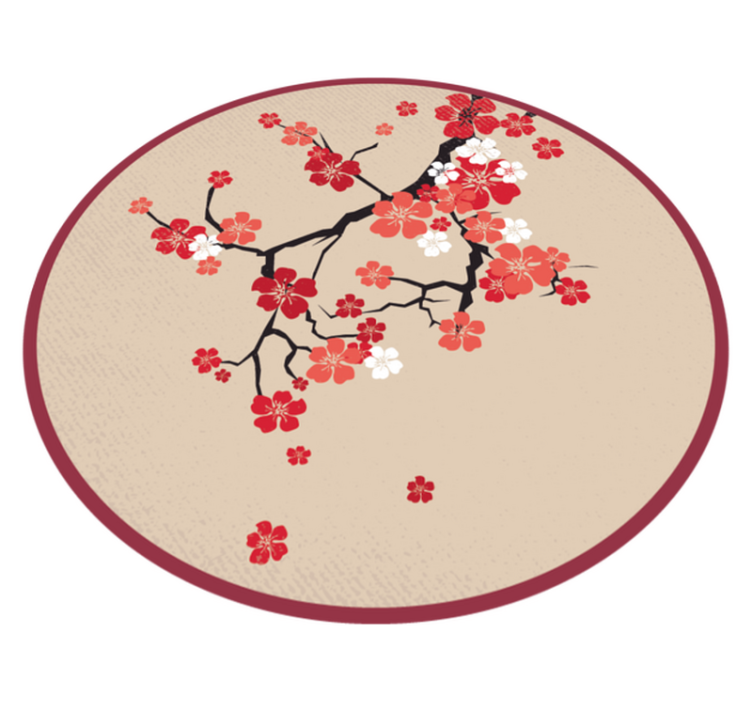Blossoming Branches floral vinyl carpet - TenStickers