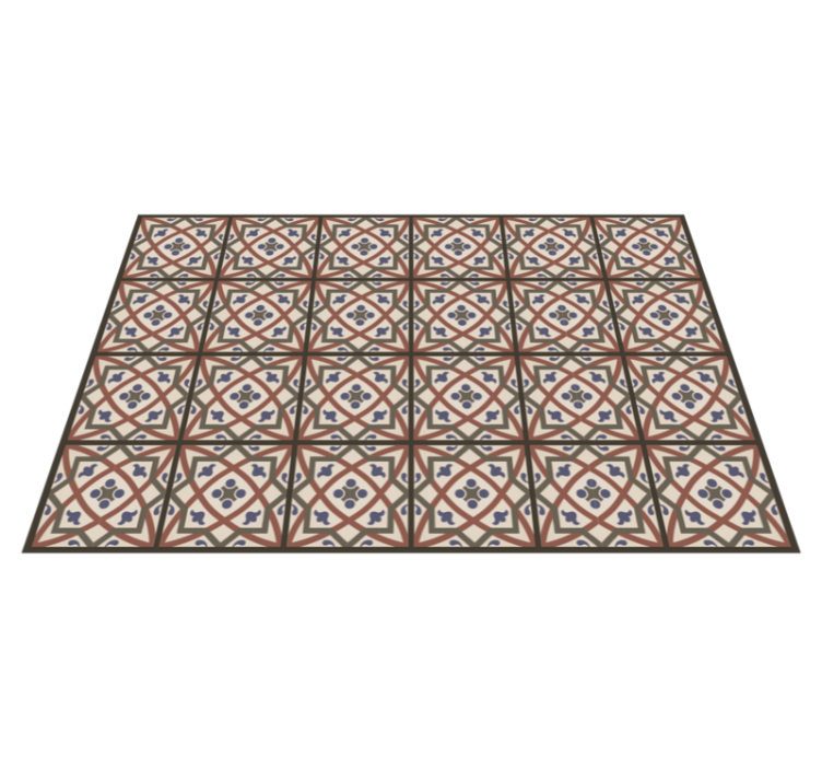 Mediterranean Pattern tile vinyl carpet - TenStickers